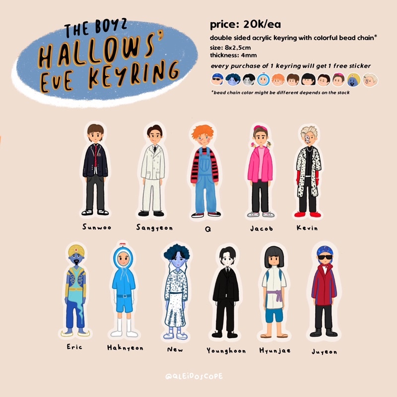 THE BOYZ KEYRING - HALLOWS’ EVE by @qleidoscope
