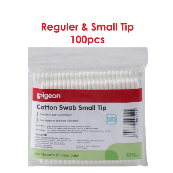 [COTTON BUD BAYI ISI 100PCS] Pigeon Cotton Bud Bayi Swabs pack isi 100 pcs | kapas bertangkai | membersihkan telinga dan hidung bayi_Cerianti