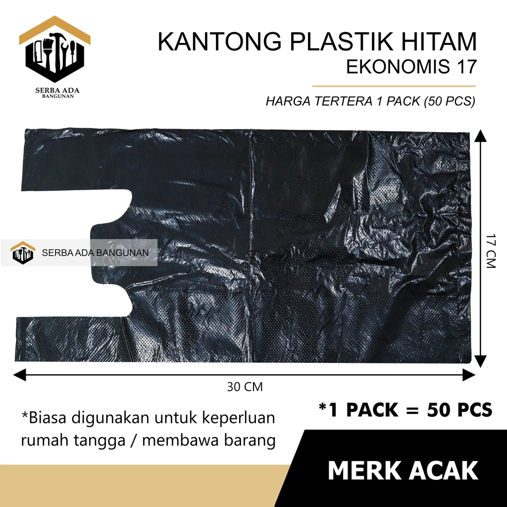 Kantong Kresek | Kantong Plastik HD Hitam ekonomis | kantong plastik Hitam | plastik kresek | UK 17x30