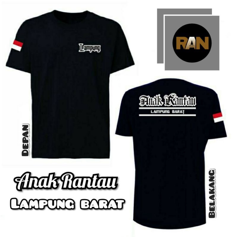 T-shirt Baju Kaos Anak Rantau Lampung - Lampung Barat (bisa custom nama daerah atau kota sesuai sele