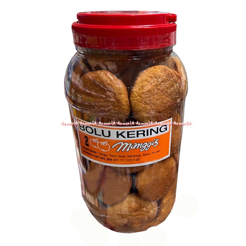 Bolu Kering 2 Manggis Kue Bolu Kemasan Toples Snack Cemilan Siap Saji Siap Makan Kue Bollu Krispi Kriuk Garing