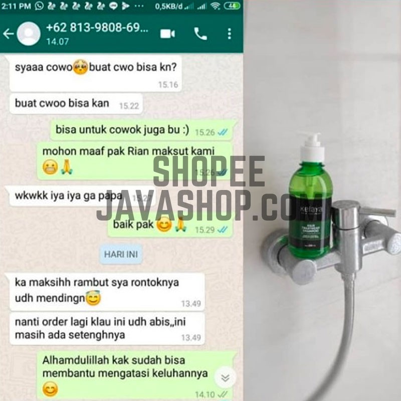 KELAYA SHAMPOO RAMBUT ANTI RONTOK KELAYA HAIR TREATMENT