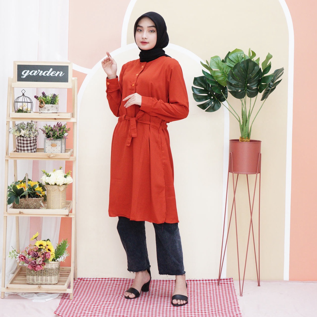 Ayara Tunik / Baju Wanita Muslim Kekinian Remaja / Baju Tunik Polos Muslim Wanita Terbaru 2023