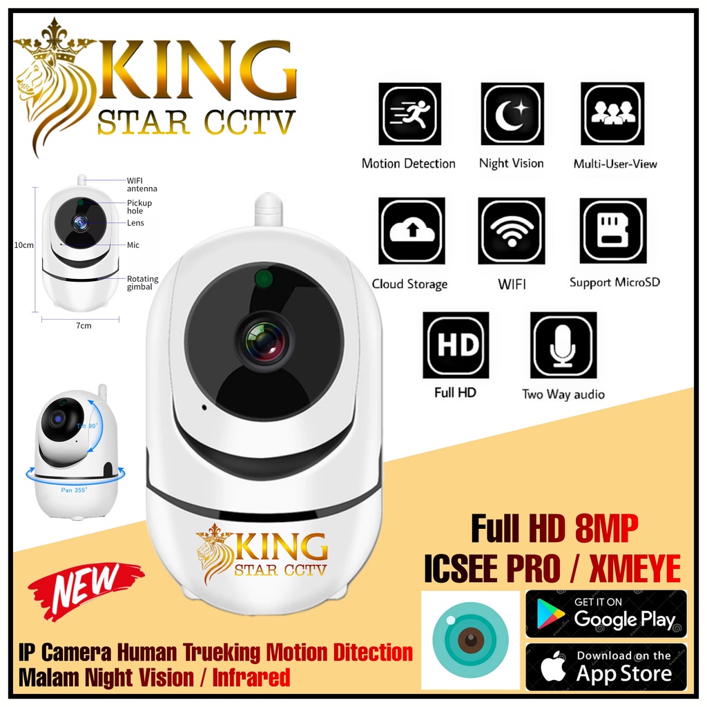 IP Camera Indoor CCTV Human Tracking CCTV Mini Motion Detection 8MP Ptz Camera