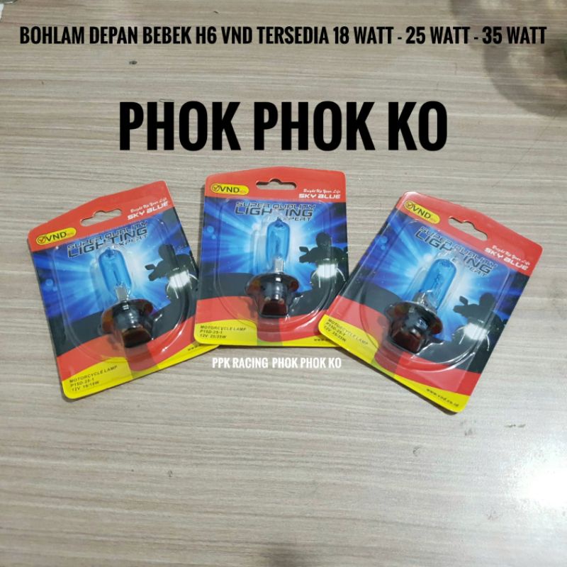 Lampu Depan Bohlam Depan Bebek Matic H6 VND Model TDH