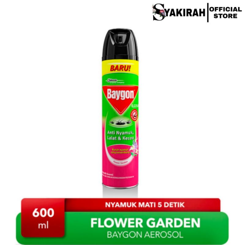 Baygon Aerosol Flower Garden 600+75ml&450ml
