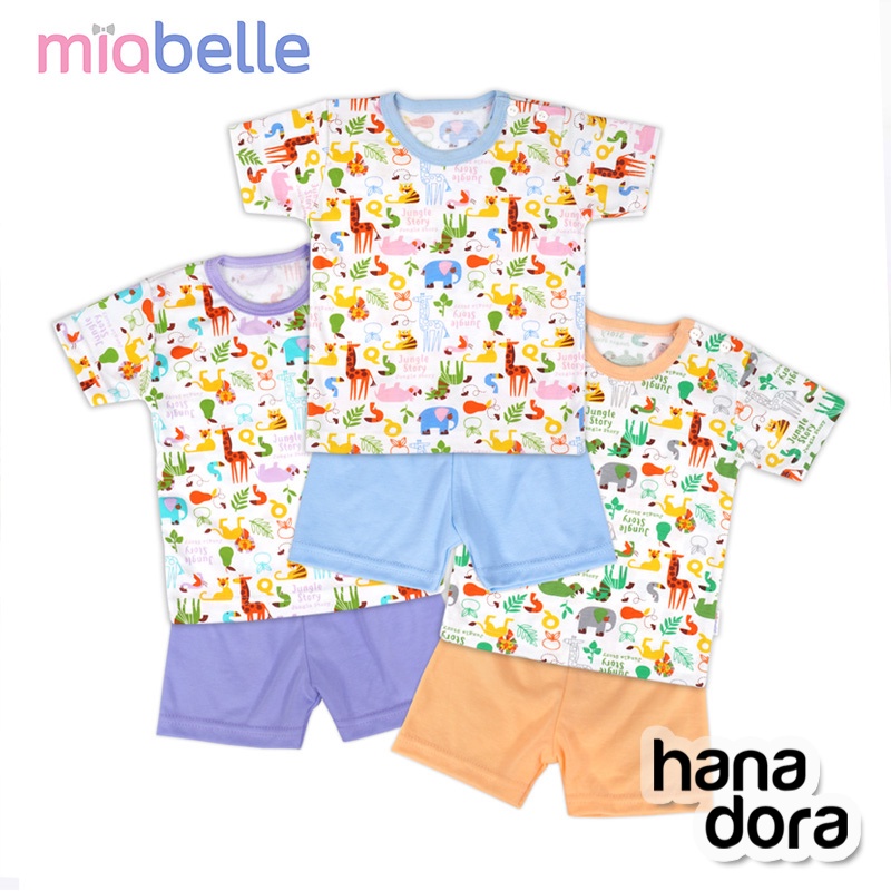 Miabelle Set Baju Pendek Kancing Pundak + Celana FP04