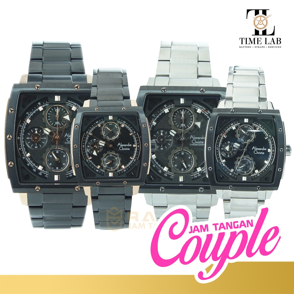 JAM TANGAN ALEXANDRE CHRISTIE AC6376 / AC 6376 / AC6376MC / AC6376BF ORIGINAL COUPLE