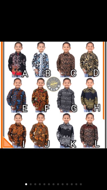 Baju Batik Anak Kemeja Lengan Panjang