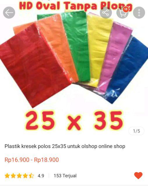Plastik Kresek Polos 25x35 Untuk Olshop Online Shop