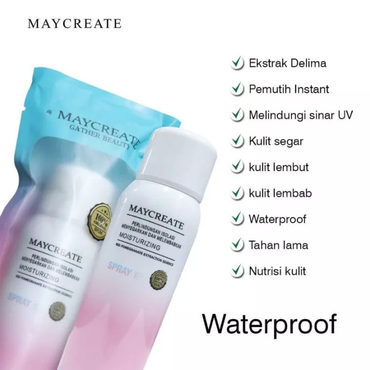 Hope Store - BPOM Maycreate Spary Pemutih Kulit Korea Original Body Spray Maycreate Body Spray Semprotan