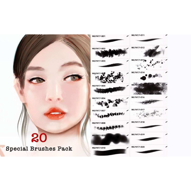 Procreate Brush - 20 Special Brush Pack &amp; 18 Ink Brushes