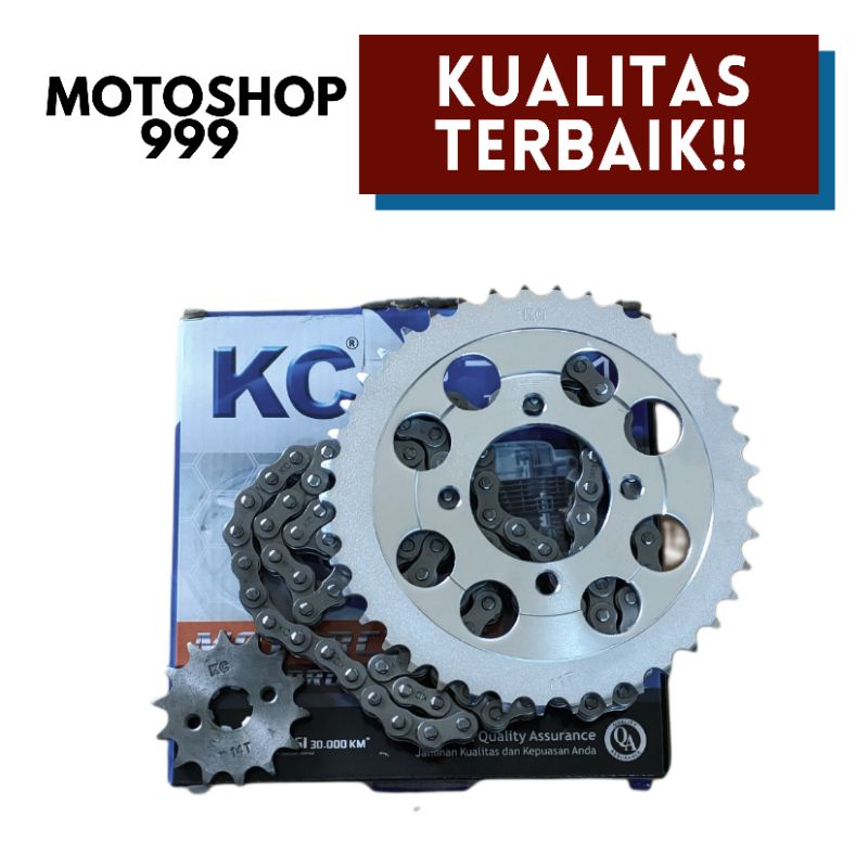 Chain kit / Gear paket / Gear set + rantai Win KC