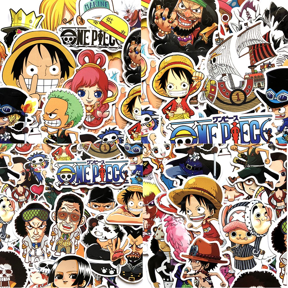 60pcs Diy Stiker Dinding Model Cermin Dengan Gambar Kartun One