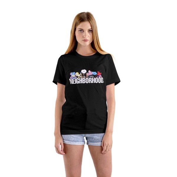 Kaos BT21 x Neighborhood Cotton Combed 24s Premium Unisex Dewasa dan Anak