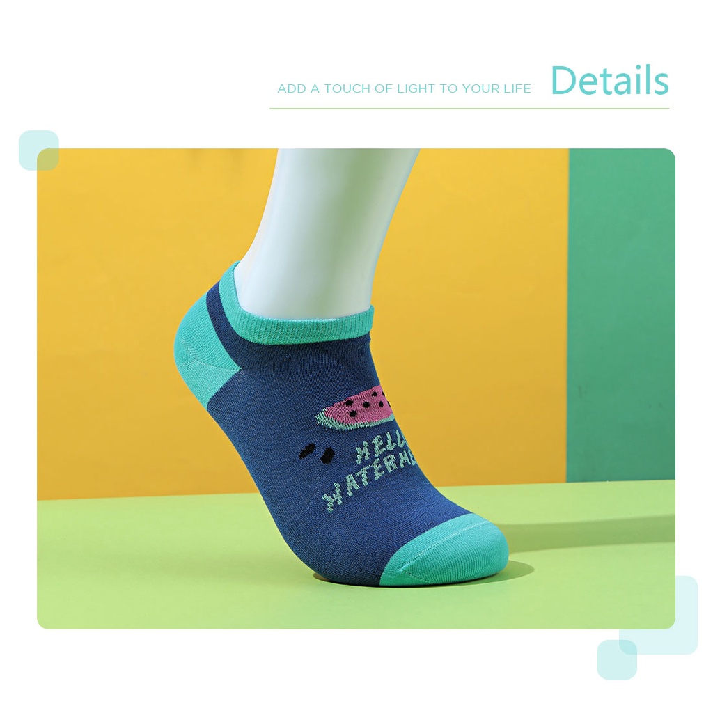 Miniso kaus kaki wanita Ankle Socks Kaos Kaki No-Show Semata Kaki Wanita (3 Pasang)-5