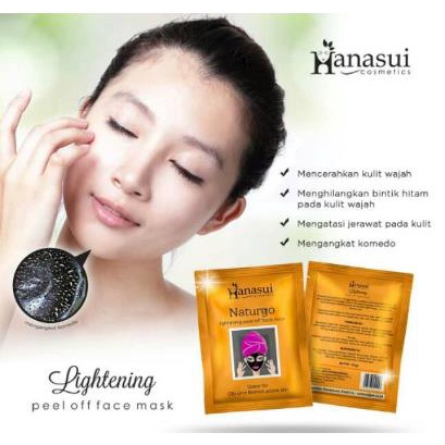 [PER BOX] * NCC * Hanasui Naturgo BLACK Mask Masker Wajah Masker Komedo PELL OFF [BOX/10 sachet]