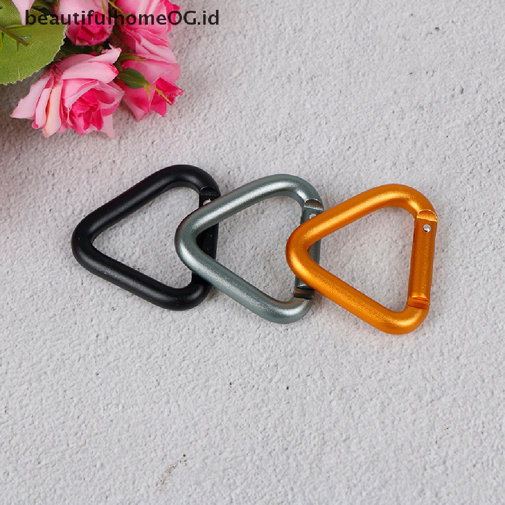 1 Pc Gantungan Kunci Carabiner Bentuk Segitiga Untuk Camping Hiking Outdoor