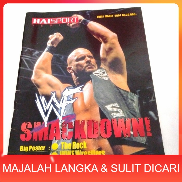 Majalah HAI SPORT SERIES Mar 2001 SMACKDOWN + PIN UP (RARE ITEM) Langka