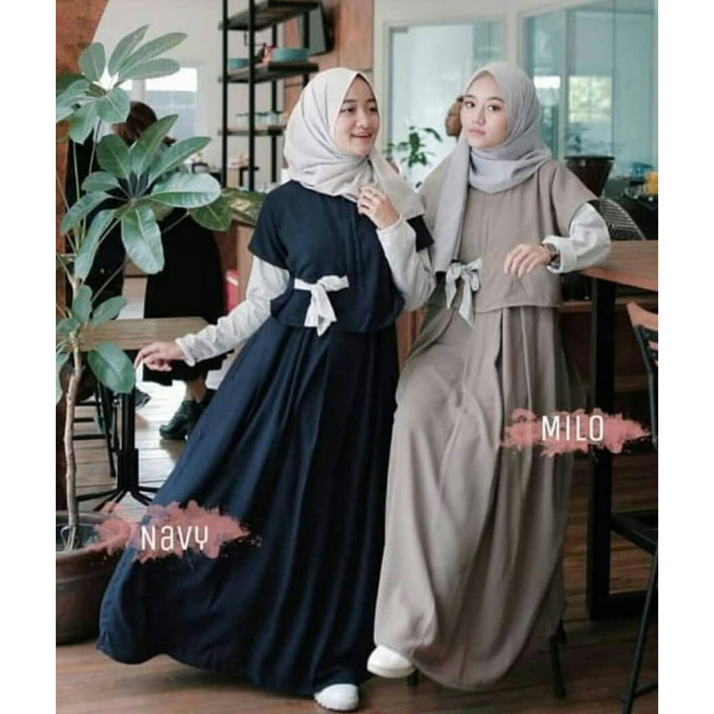 BAJU GAMIS TERBARU Coffe Maxi Baju Muslim Wanita Baju Hijab