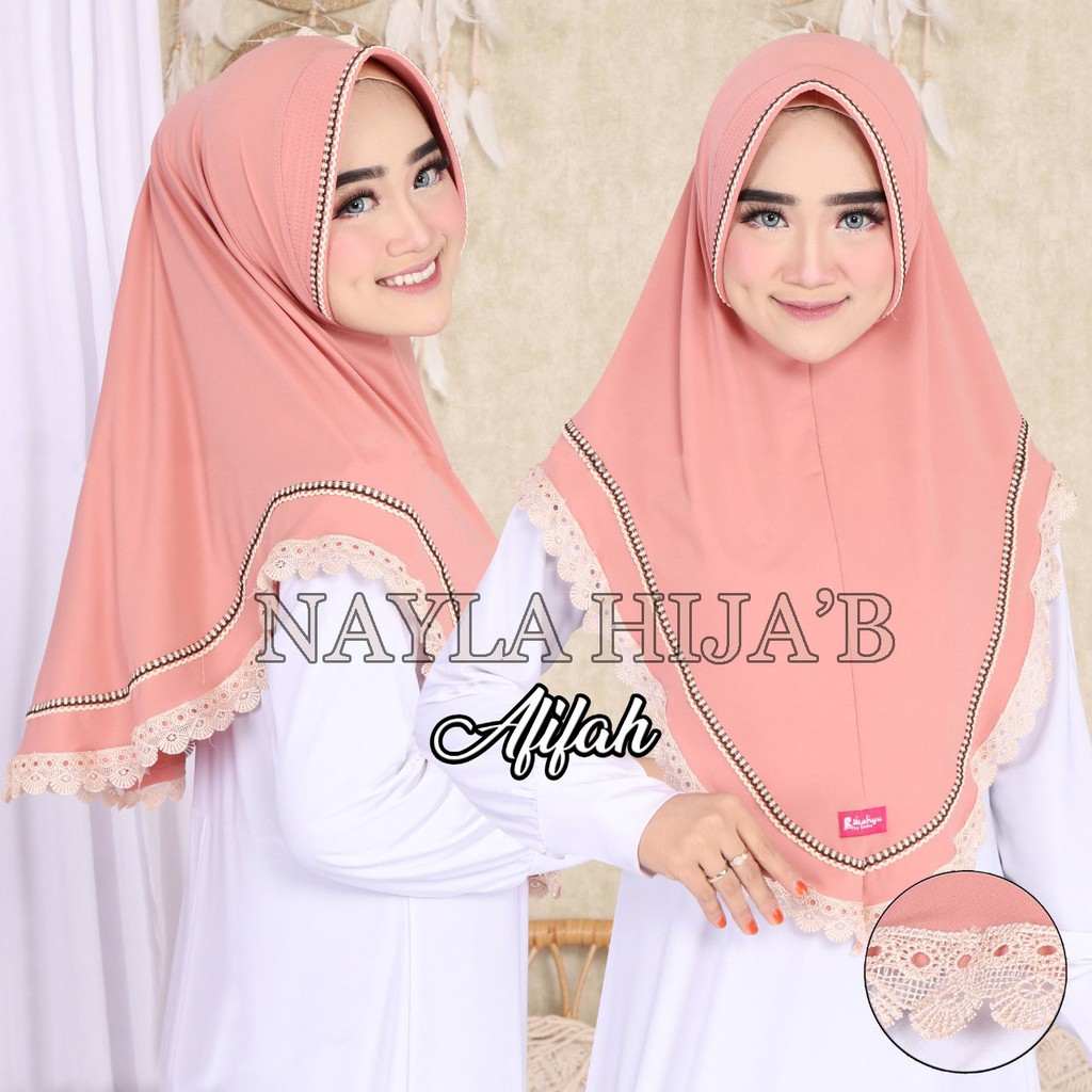 Jilbab Instan Terbaru Hijab Bergo Jersey Premium Afifah Kerudung Bergo Termurah Nayla Hija'b