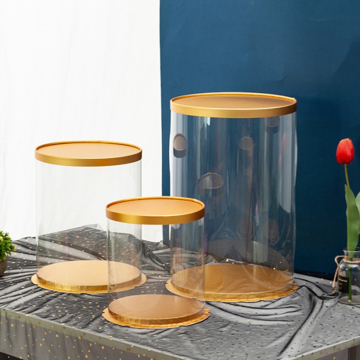 

Cake Box Bulat Biasa Warna Gold Diameter 26cm - Hampers Box Mika Kue