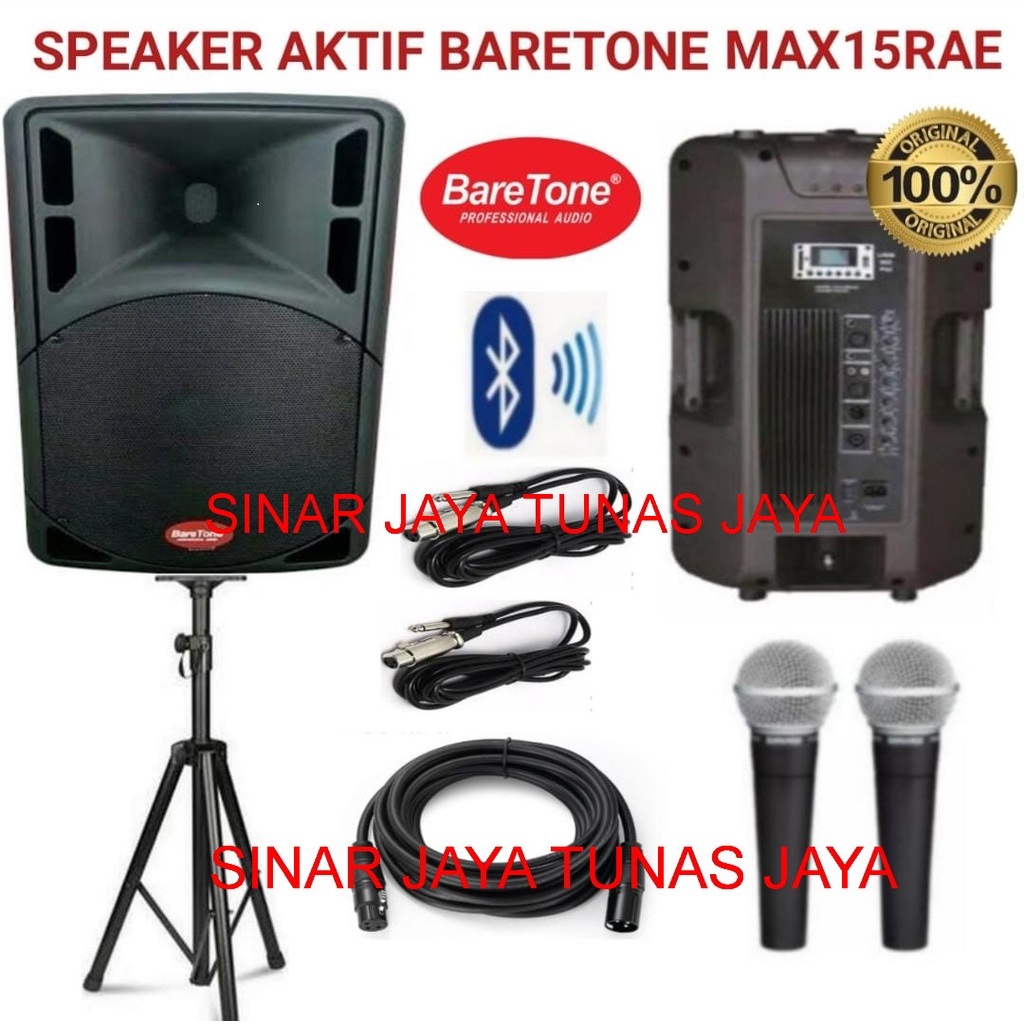 SPEAKER AKTIF BARETONE MAX15RAE SPEAKER AKTIF 15INCH BARETONE DAN STAND SPEAKER