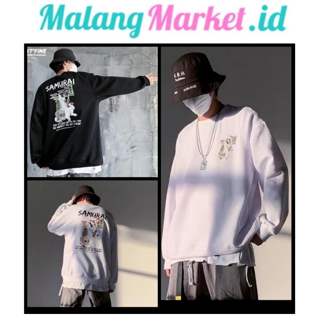 [COD] Sweater Sweter Crewneck Samurai Keren Samurais Unisex BigSize Size L XL XXL Premium Quality
