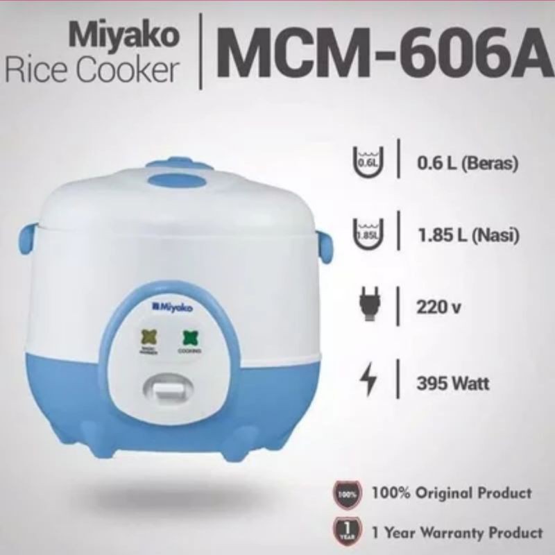 Penanak Nasi Miyako MCM 606A/Magic com Miyako 606A/Rice cooker Miyako Mini