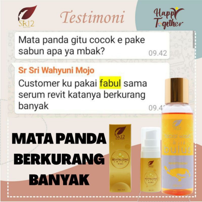 REVITALIZING SERUM SR12 / SERUM BOPENG / ATASI MATA PANDA &amp; BEKAS JERAWAT / MENGECILKAN PORI PORI