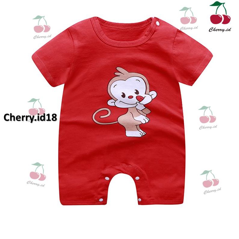 Cherry COD Jumper Bayi Import / Romper Bayi Import / Baju Bayi Kancing J008