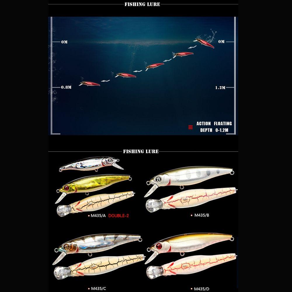 Umpan Ikan Kecil Mengambang TOP Outdoor Tackle Striped bass Minnow Lures