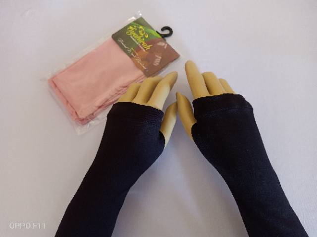 Handsock Fringerles Jempol Polos /Handsok Fingerless Muslimah /Handsock Syar'i/Syari