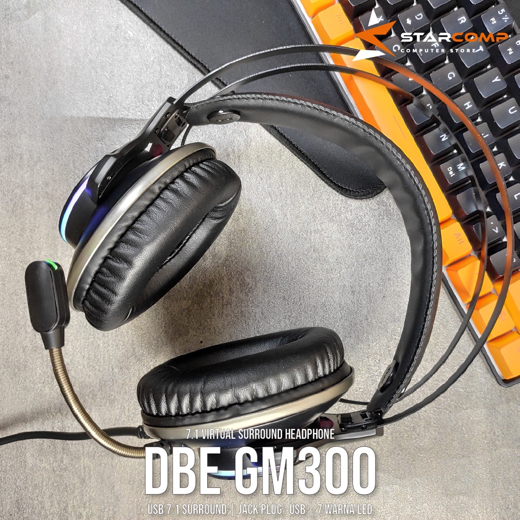 DBE acoustics GM300 7.1 VIRTUAL SURROUND GAMING HEADPHONE GM 300 USB