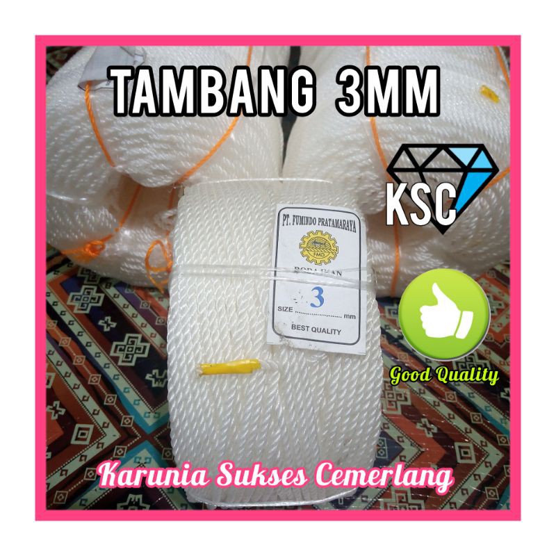 

( READY ) TALI 3MM GOOD QUALITY / TAMBANG 3MM / TAMPAR 3MM / TALI KAPAL wqqw
