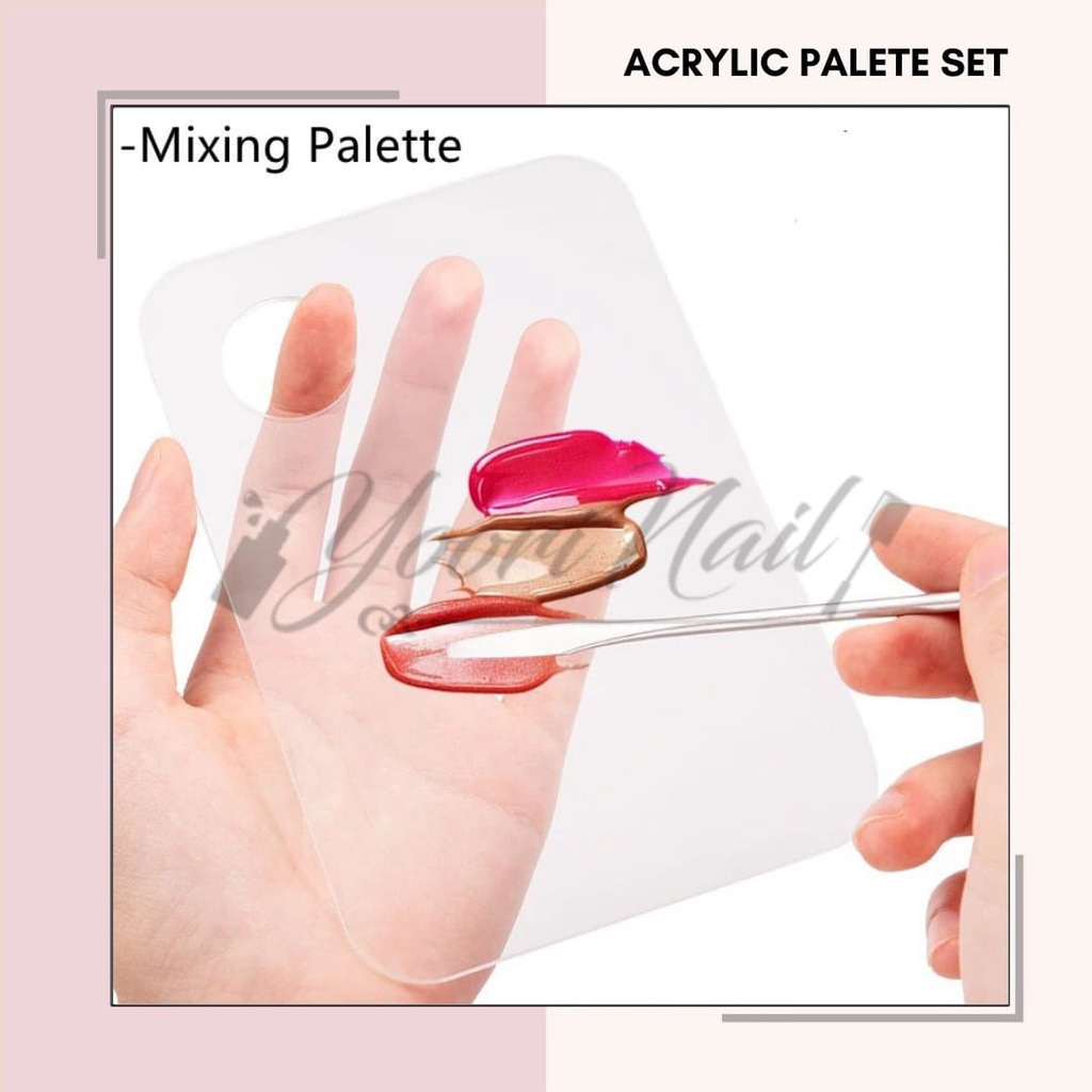 Acrylic palette set gel nail art paint.