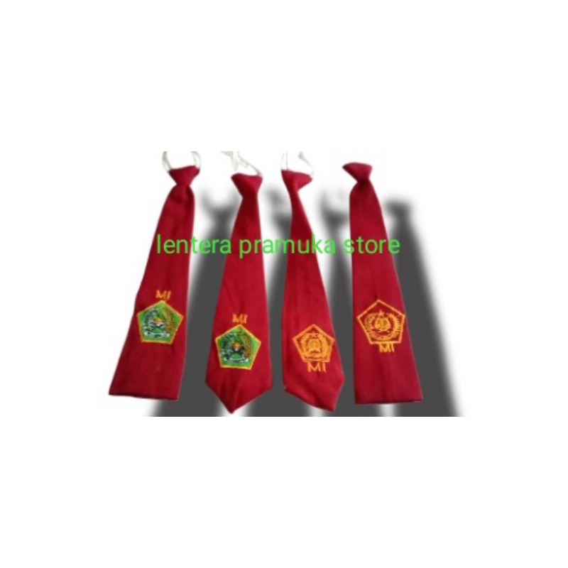 Dasi Sekolah MI Putra Putri Karet Bordir /Dasi MI Logo Depag / Dasi Sd MI Bordir