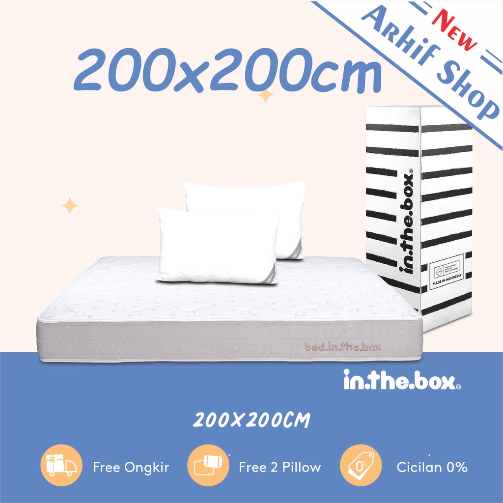 SPRING BED KASUR IN THE BOX inthebox 200x200 (Super King)