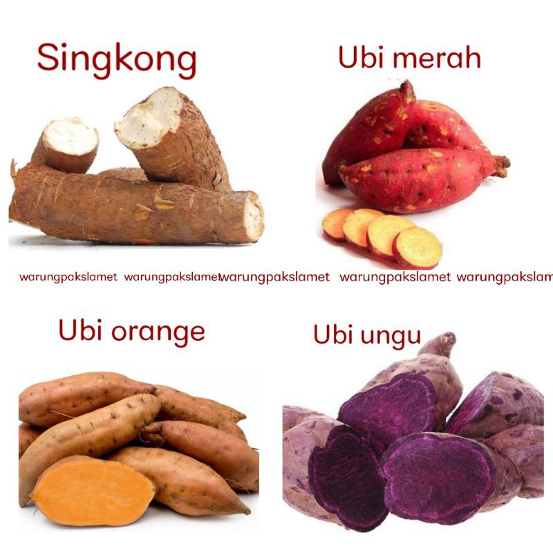 

Singkong / Ubi merah / Ubi orange / Ubi ungu segar dan fresh