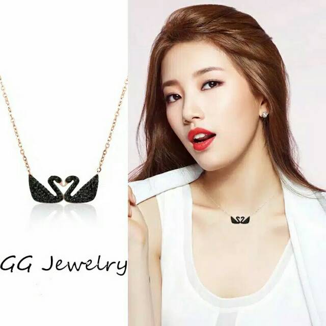 GG Kalung Titanium Premium  aksen Angsa Kembar #KL-115