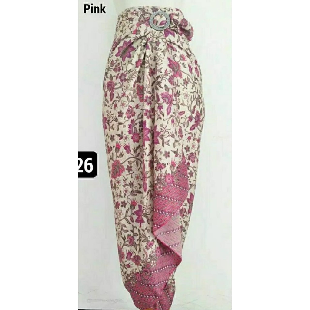 (COD) Lembayung.id / Rok lilit / Rok lilit batik / rok lilit motif tanjung pink / tanjung toska-TANJUNG PINK