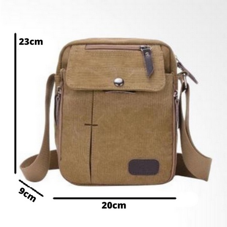 ONLYONE12 Tas Selempang Pria Import Kanvas / Tas Selempang Pria Muat Banyak / Tas Kuliah Muat Banyak Barang / Sling Bag RYH