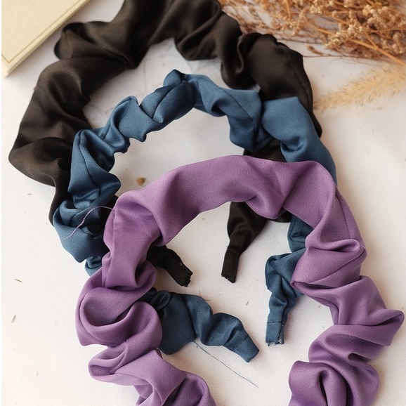 Bando Scrunchie Bandana Rambut Headband Kain Ikat Aksesoris Rambut 067