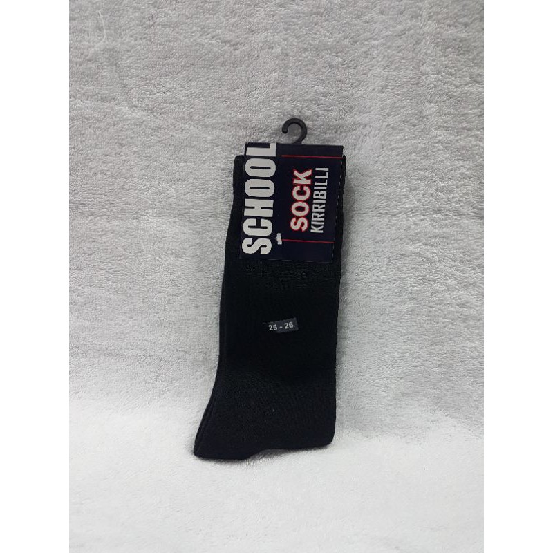 1 pcs Kaos kaki sekolah merk school Hitam polos