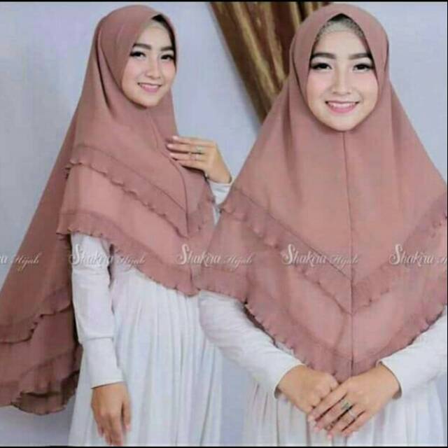 Khimar plisket 2layer