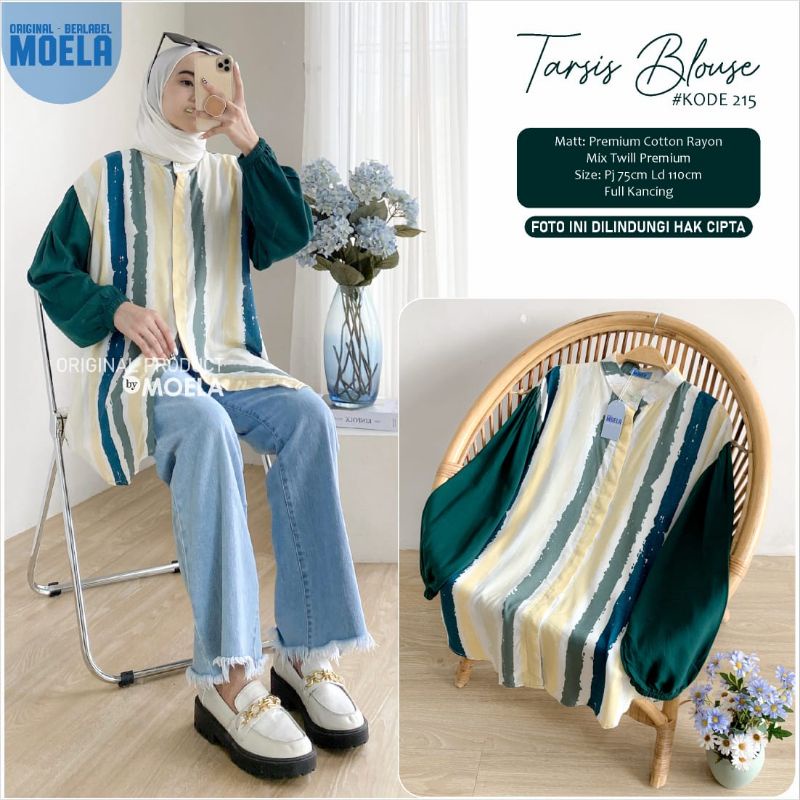 TARSIS BLOUSE LD 110cm // ATASAN WANITA ORIGINAL BERLABEL // BY MOELA-215