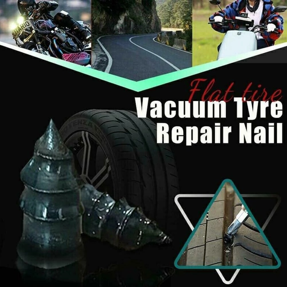 10Pcs/Box Motorcycle Vacuum Tyre Repair Nail /  Self-tire Repair Tire Film Nail / Tyre Repair Rubber Nails Tires Accessories