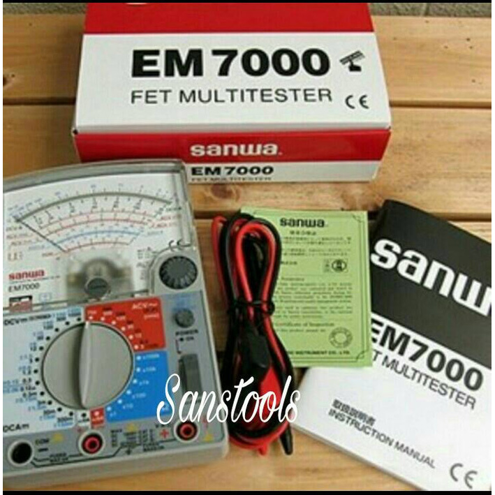 SANWA EM-7000 ANALOG MULTIMETER MULTITESTER MANUAL EM7000 ASLI