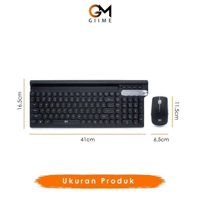 Giime.id - Keyboard Dan Mouse GM205 Wirelles Anti Splash Design