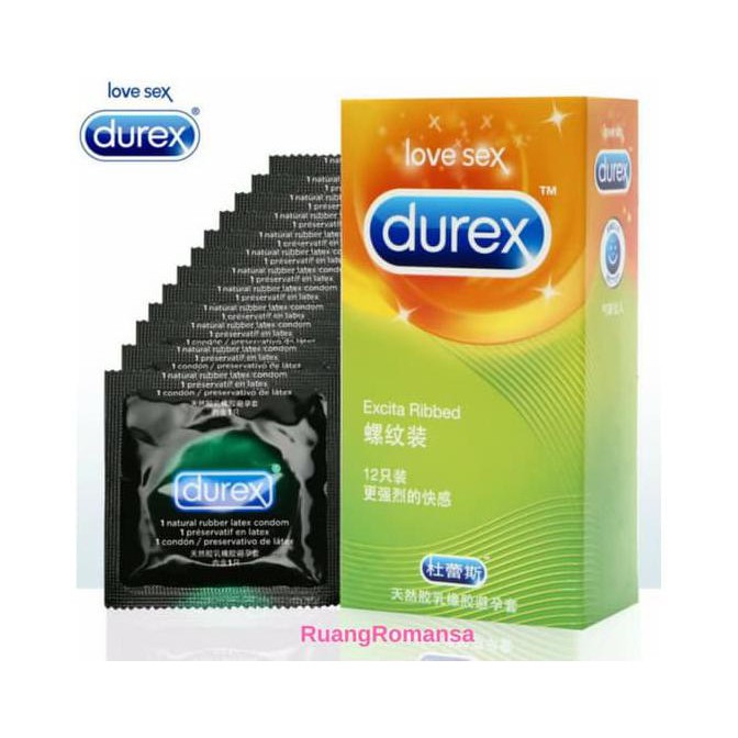 Kondom Durex Excita Ribbed GERIGI GARIS isi 12